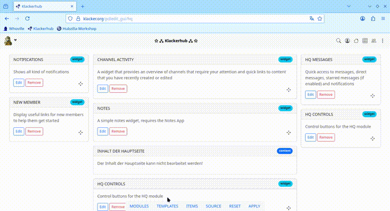 Album-Item in die Seitenleiste verschieben