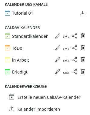 Kalender-Verwaltung