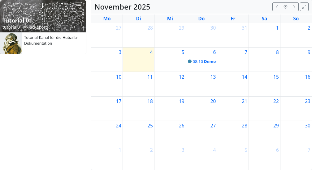öffentliche Kalender-Ansicht