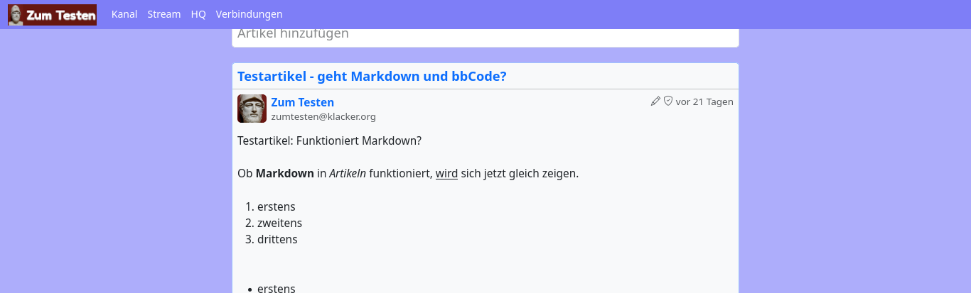 Abgeschnittener Inhaltsbereich eingeloggt